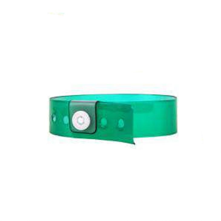Vinyl 3/4" Clear Wristbands, Minty Green (500/box) main image
